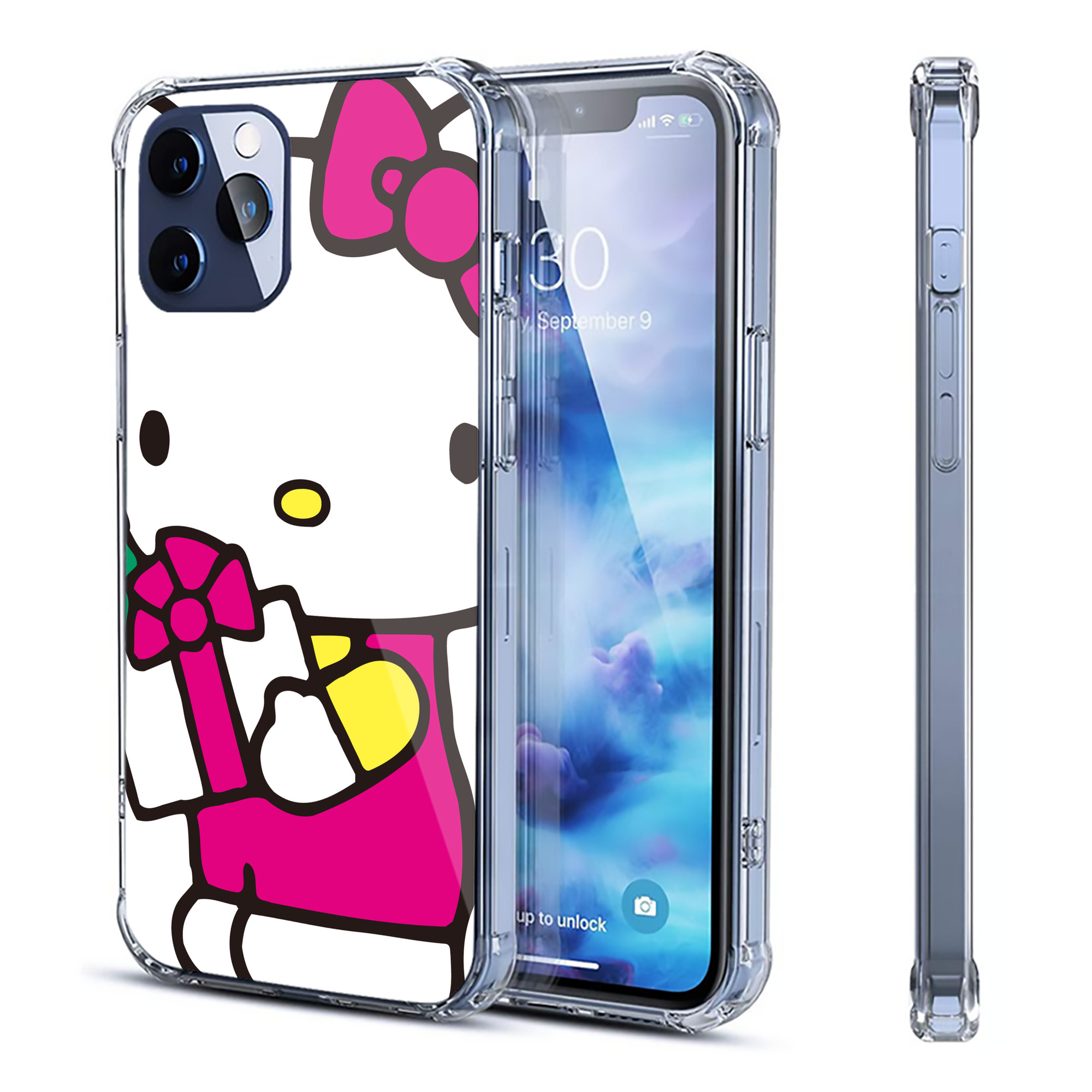 （画像用） Hello Kitty ハローキティ 【iPhone 12シリーズ対応】透明スマホケース（クリアソフトケース）